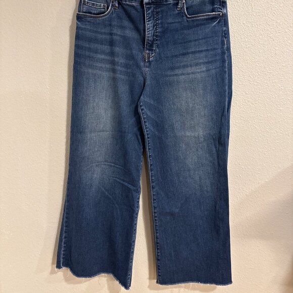 Kut From The Kloth Fab Ab Women's Wide Leg High Rise Jeans 12 Raw Hem - Picture 2 of 7